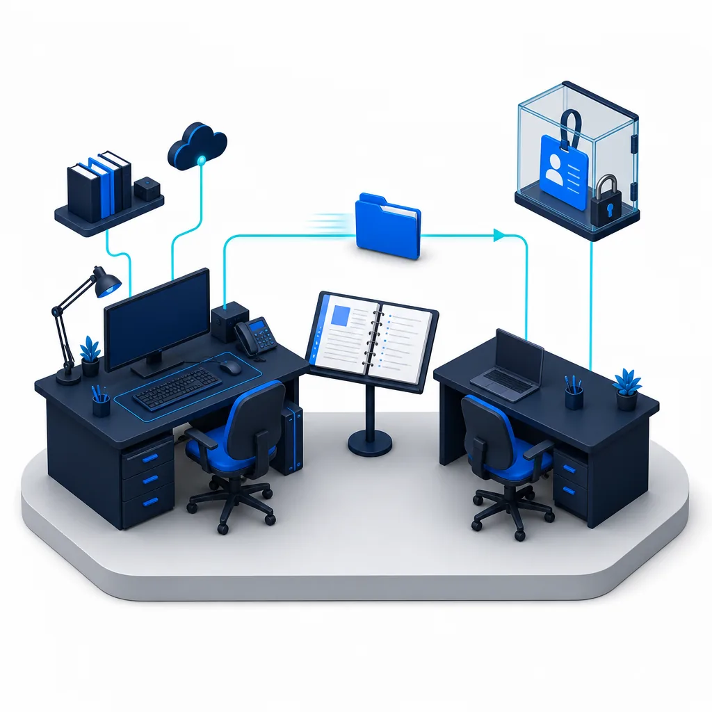Parc, comptes admin et transmission