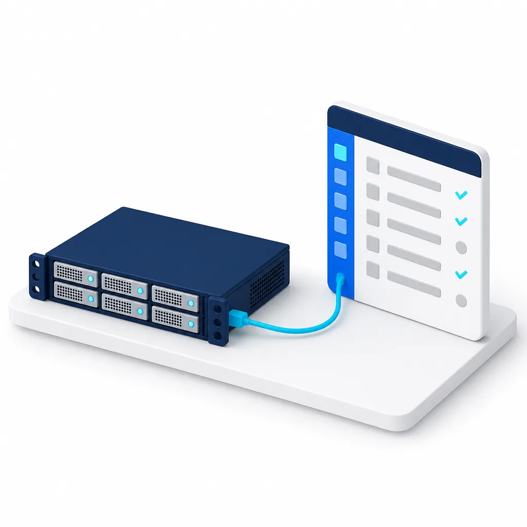 Serveur Windows en baie et console d'administration